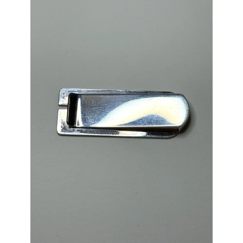 Gucci Money Bill Clip G Logo Silver Authentic Stainless Steel Excellent UC